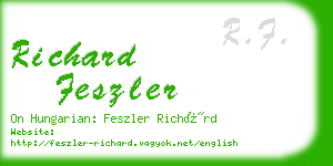 richard feszler business card